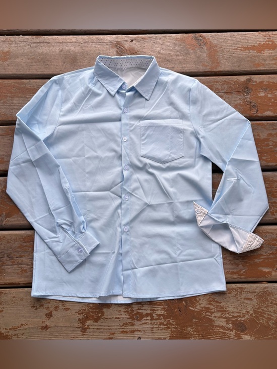 Other - Baby Blue Long Sleeve Button Down Shirt - Size Small